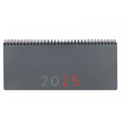 PLANIFICADOR 2025 SEMANA VISTA VERTICAL+NOTAS 290X116MM GRIS INTERNACIONAL FINOCAM 625545025