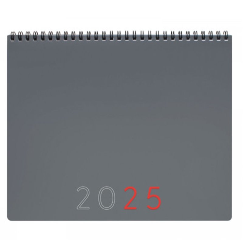 PLANIFICADOR 2025 MES VERTICAL+NOTAS 250X200MM GRIS INTERNACIONAL FINOCAM 625505025