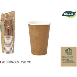 SET-20 VASO CARTON KRAFT 220CC ALGON