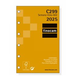 RECAMBIO ANUAL 2025 C299 CLASSIC602 73X114MM SEMANA VISTA HORIZONTAL FINOCAM 201240025