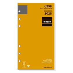 RECAMBIO ANUAL 2025 C998 CLASSIC609 94X171MM DIA PAGINA FINOCAM 201330025