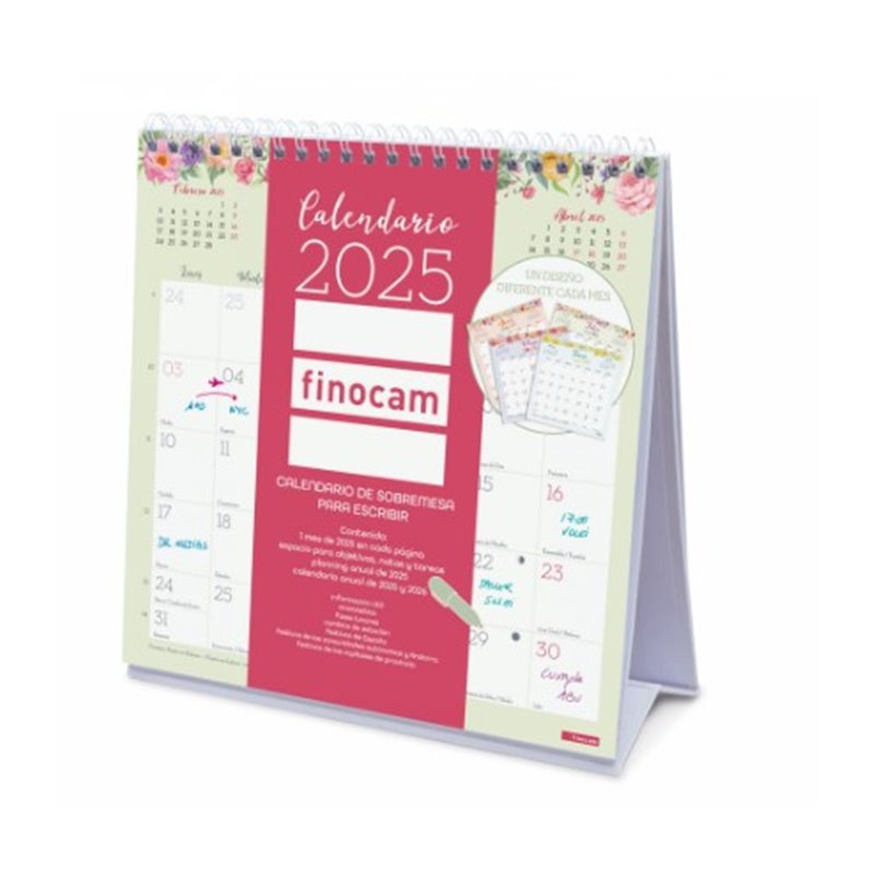 CALENDARIO 2025 SOBREMESA TRENDY DESIGN ESCRIBIR 190X190MM FINOCAM 787060125