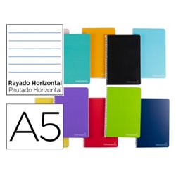 CUADERNO ESPIRAL A5 140H 75G RAYADO HORIZONTAL