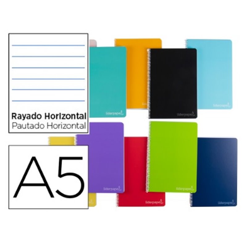 CUADERNO ESPIRAL A5 140H 75G RAYADO HORIZONTAL