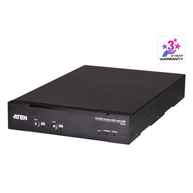 ATEN Amplificador de potencia de 2 x 120 W con DSP