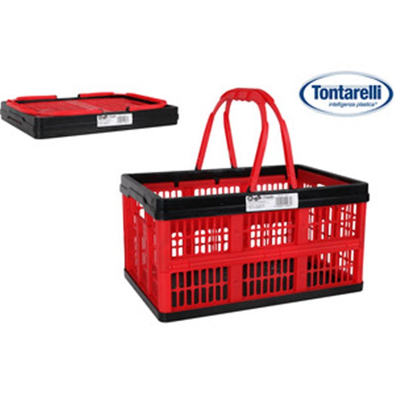 CAJA PLEGABLE C/ASAS 16L VOILА ROJO/NEGRO