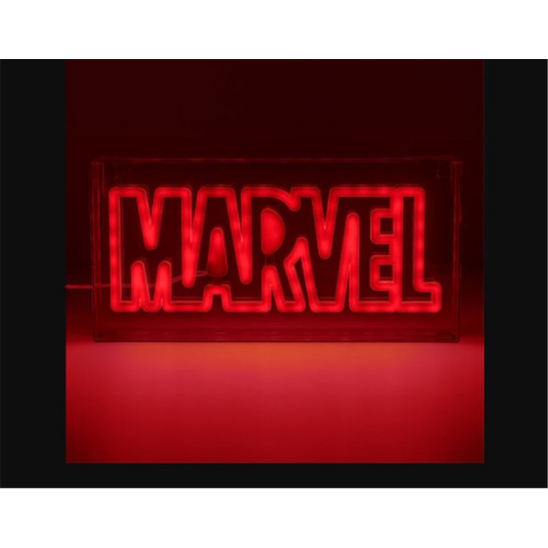 LÁMPARA LED ESTILO NEÓN LOGO MARVEL  15 X 30 CM PALADONE PP13125MC