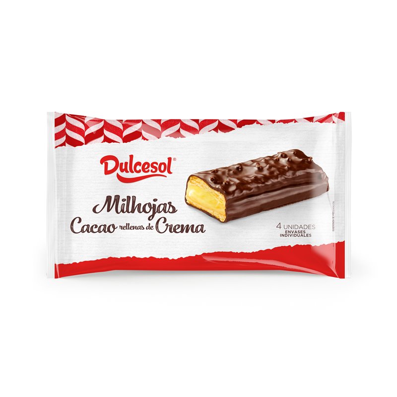 MILHOJAS CACAO RELLENAS DE CREMA X 4 UND