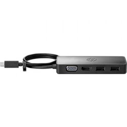 Docking USB Tipo-C HP G2 7PJ38AA/ 2xUSB/ 1xHDMI/ 1xVGA/ 1xUSB Tipo-C PD/ Negro