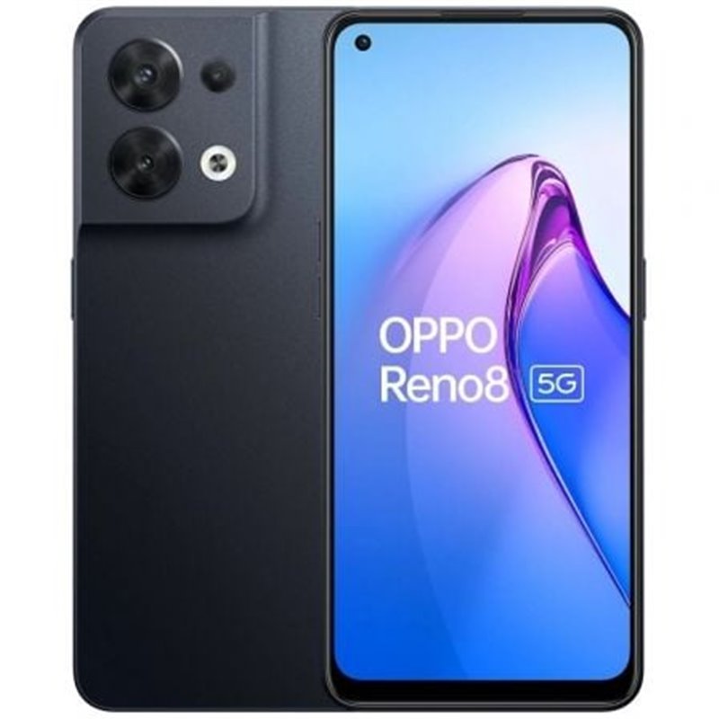 Smartphone Oppo Reno 8 8GB/ 256GB/ 6.43"/ 5G/ Negro Brillante