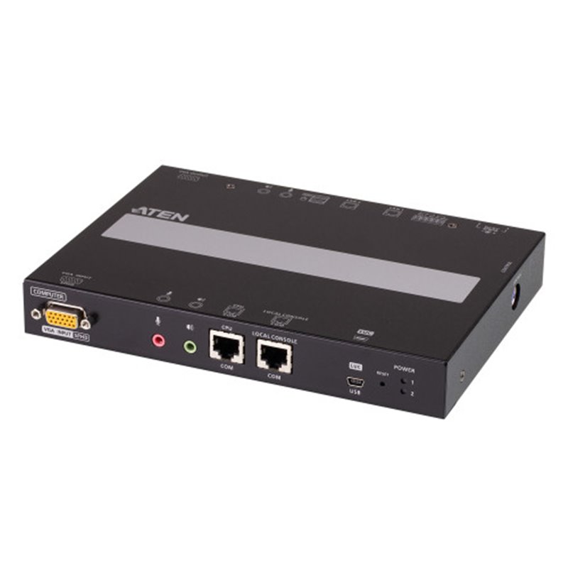 ATEN Switch KVM con acceso por IP VGA de 1 puerto con acceso compartido desde 1 consola local/remota