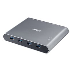 ATEN Conmutador KVM 4K DisplayPort USB-C de 2 puertos con paso de corriente