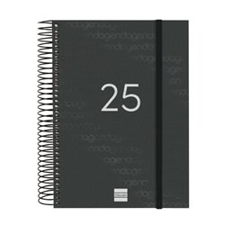 AGENDA 2025 BASIC YEAR E10 155X212MM DIA PAGINA NEGRO FINOCAM 741106025