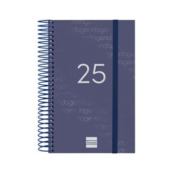 AGENDA 2025 BASIC YEAR E5 117X181MM DIA PAGINA AZUL FINOCAM 741091025