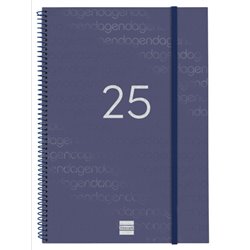 AGENDA 2025 BASIC YEAR E40 210X297MM SEMANA VISTA HORIZONTAL AZUL FINOCAM 741461025