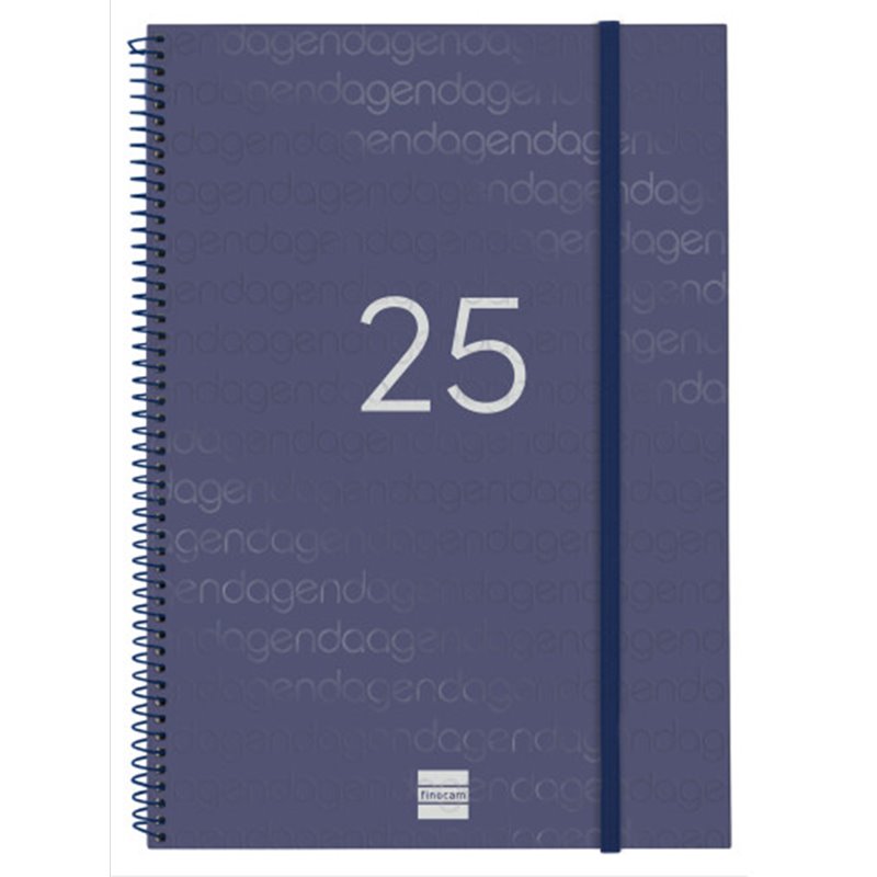 AGENDA 2025 BASIC YEAR E40 210X297MM SEMANA VISTA HORIZONTAL AZUL FINOCAM 741461025