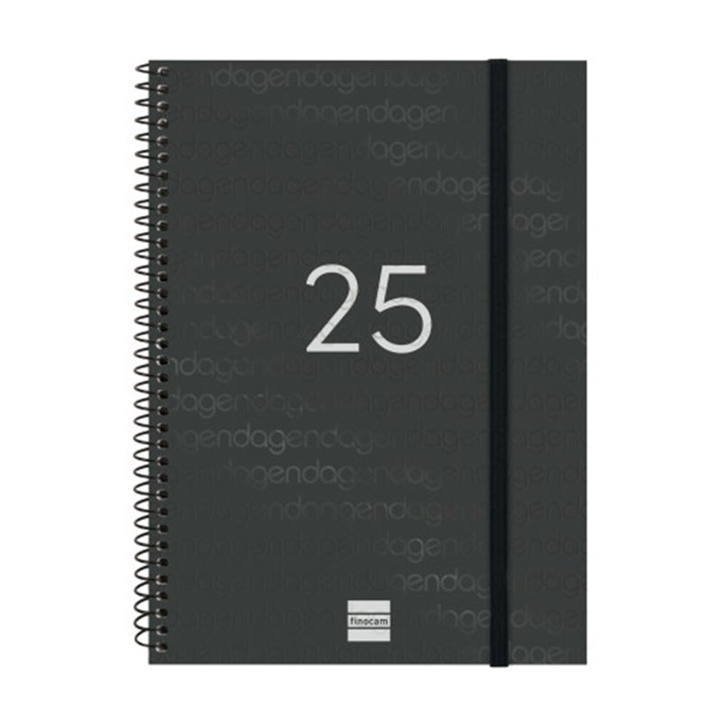 AGENDA 2025 BASIC YEAR E10 155X212MM SEMANA VISTA HORIZONTAL NEGRO FINOCAM 741456025