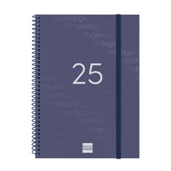 AGENDA 2025 BASIC YEAR E10 155X212MM SEMANA VISTA HORIZONTAL AZUL FINOCAM 741451025