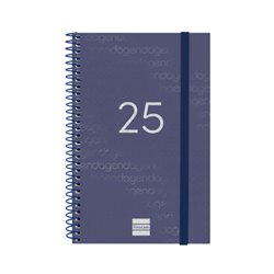 AGENDA 2025 BASIC YEAR E5 117X181MM SEMANA VISTA HORIZONTAL AZUL FINOCAM 741441025