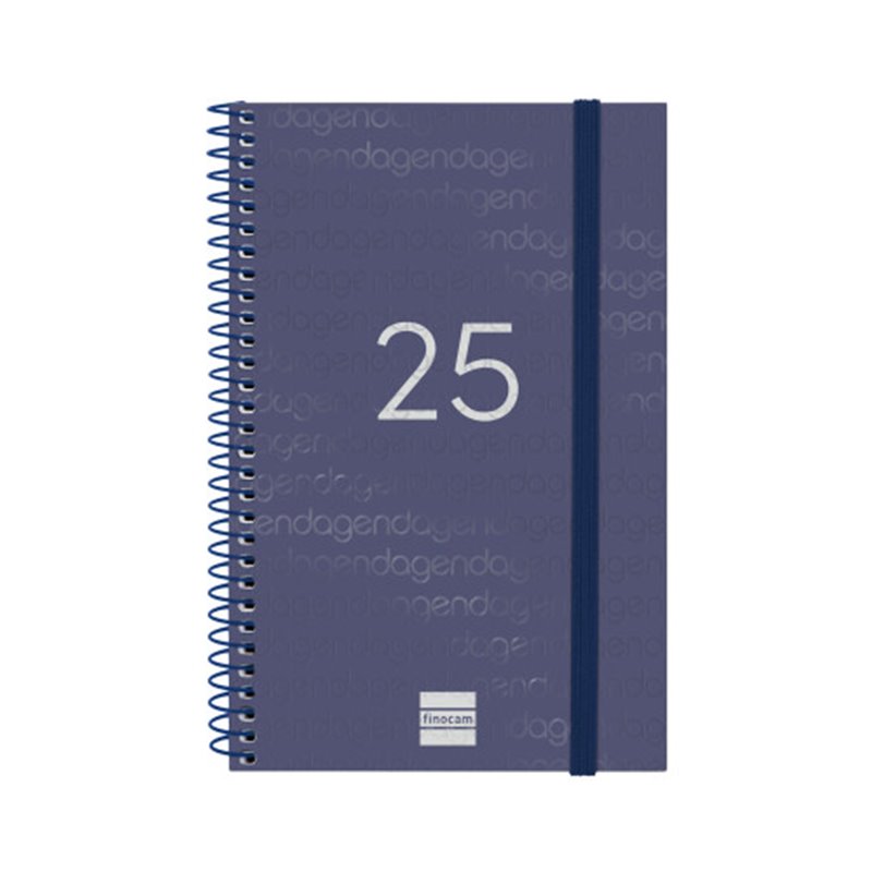 AGENDA 2025 BASIC YEAR E5 117X181MM SEMANA VISTA HORIZONTAL AZUL FINOCAM 741441025