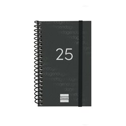 AGENDA 2025 BASIC YEAR E3 79X127MM SEMANA VISTA HORIZONTAL NEGRO FINOCAM 741426025