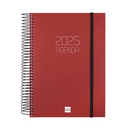 AGENDA 2025 BASIC OPAQUE E10 155X212MM DIA PAGINA BURDEOS FINOCAM 742917425