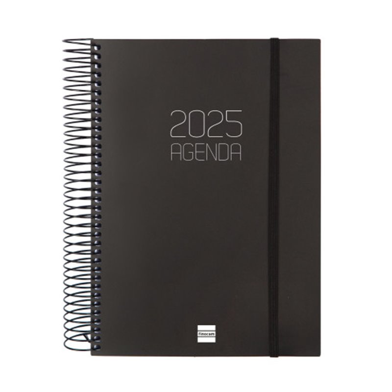 AGENDA 2025 BASIC OPAQUE E10 155X212MM DIA PAGINA NEGRO FINOCAM 742916025