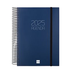 AGENDA 2025 BASIC OPAQUE E10 155X212MM DIA PAGINA AZUL FINOCAM 742911025