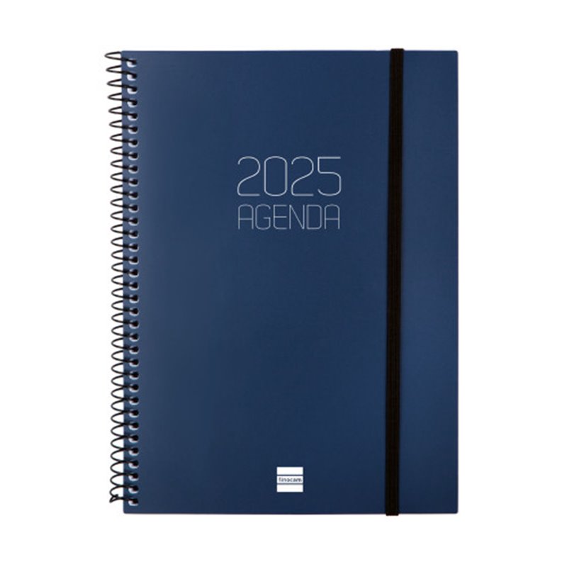 AGENDA 2025 BASIC OPAQUE E10 155X212MM SEMANA VISTA HORIZONTAL AZUL FINOCAM 742761025