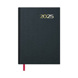 AGENDA 2025 SINTEX DÍA PÁGINA 14 X 20 CM COLOR NEGRO DOHE 11399 - 25