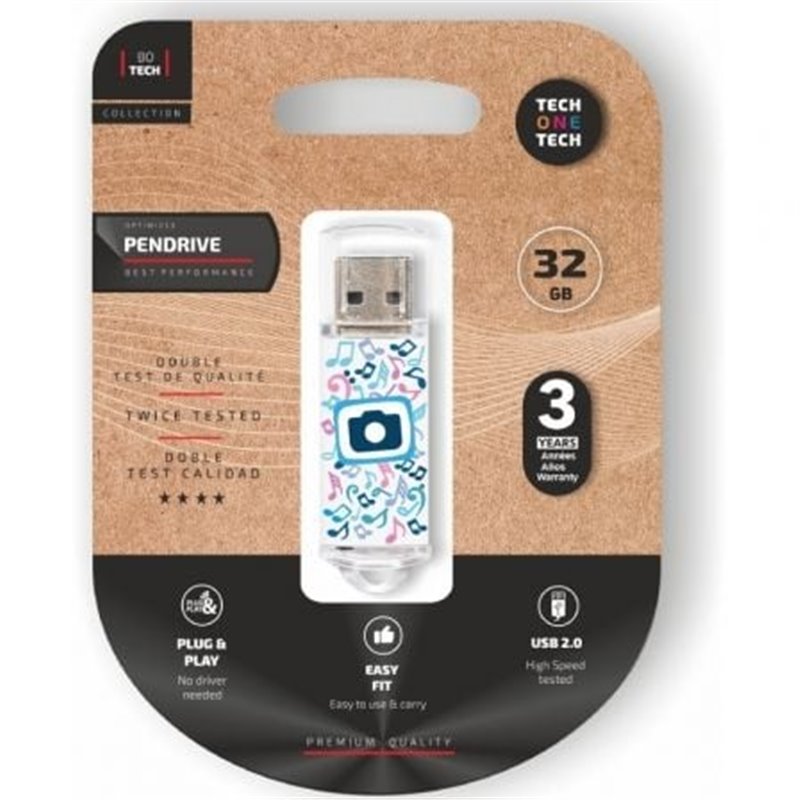 Pendrive 32GB Tech One Tech Foto Dream USB 2.0