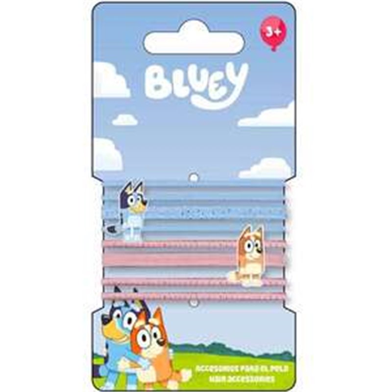 ACCESORIOS PELO ELÁSTICOS 8 PIEZAS BLUEY