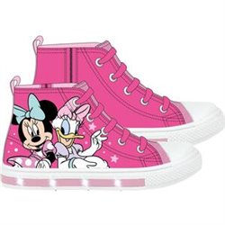 ZAPATILLA LONETA SUELA PVC CON LUCES ALTA MINNIE