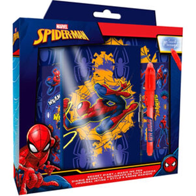 DIARIO CON BOLIGRAFO MAGICO SPIDERMAN MARVEL