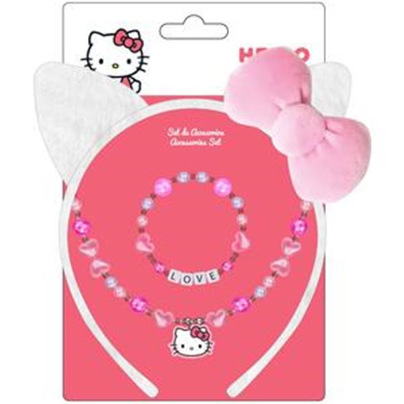 BISUTERIA PACK 3 PIEZAS HELLO KITTY