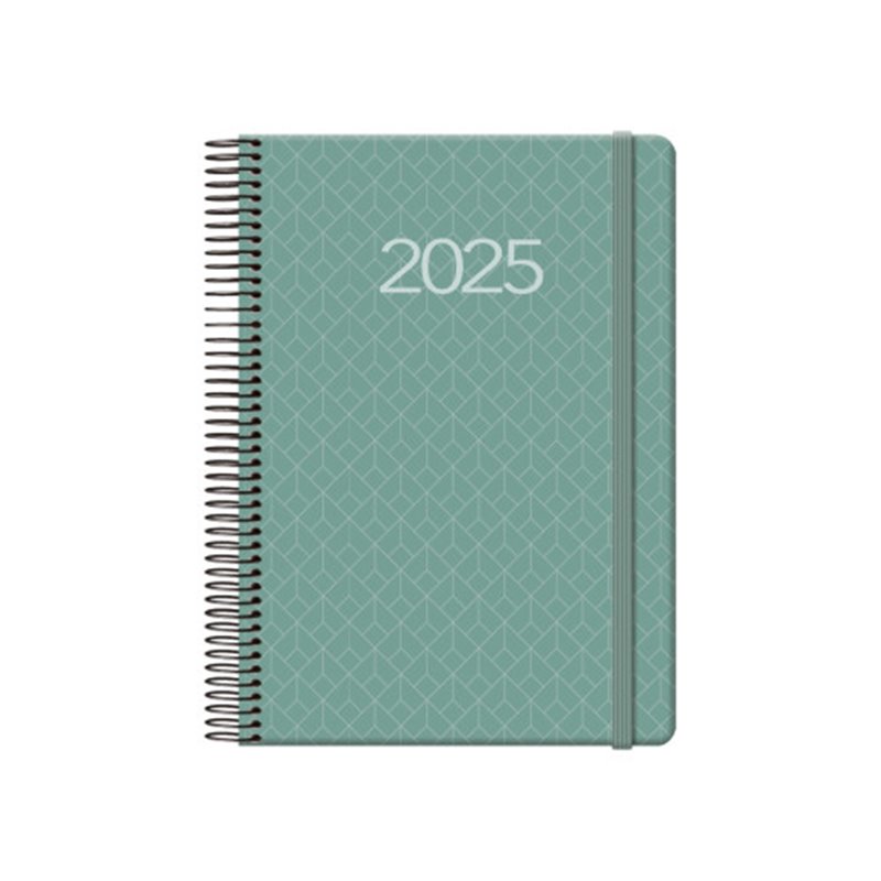 AGENDA 2025 NEWPORT DÍA PÁGINA 14 X 20 CM COLOR VERDE DOHE 12742 - 25