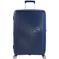 Maleta Mediana American Tourister SoundBox Spinner 67cm/ 67x46.5x29cm/ 4 Ruedas/ Azul Marino