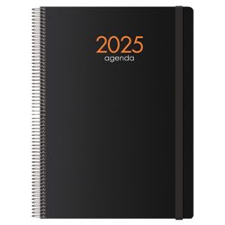 AGENDA 2025 SYNCRO DÍA PÁGINA 21 X 29 CM NEGRO DOHE 11617 - 25