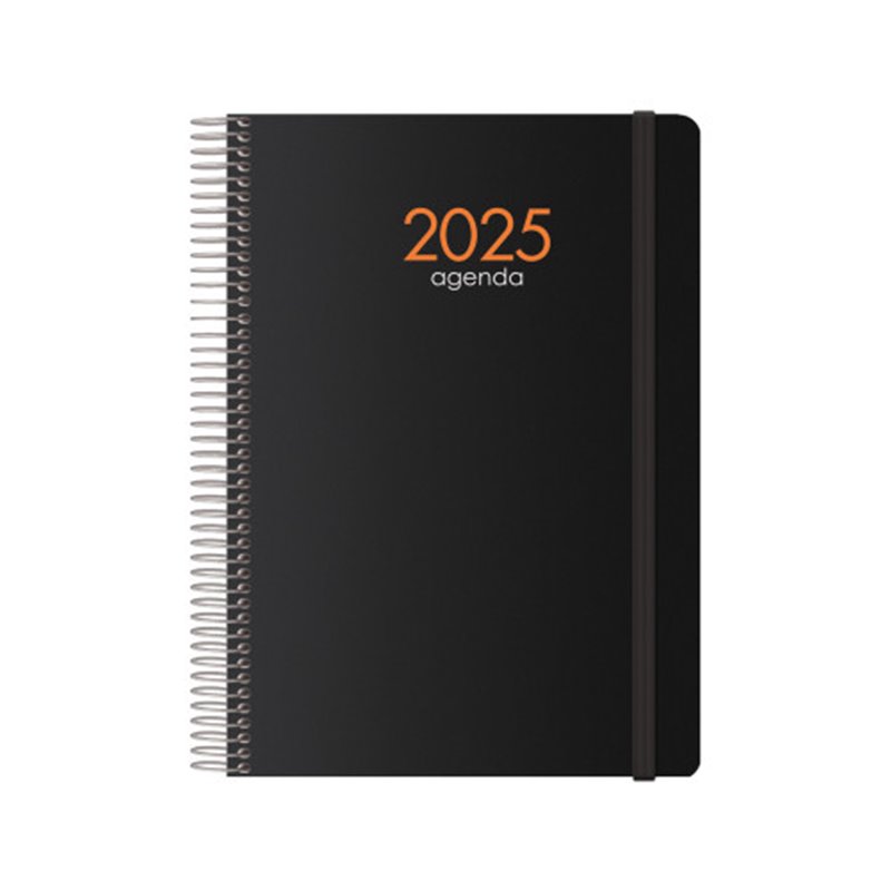 AGENDA 2025 SYNCRO SEMANA VISTA 15 X 21 CM NEGRO DOHE 11622 - 25