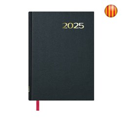 AGENDA 2025 SINTEX DÍA PÁGINA 14 X 20 CM COLOR NEGRO CATALÁN DOHE 11408 - 25