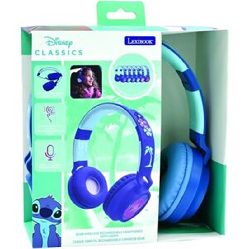 AURICULARES INALAMBRICOS LUMINOSOS BLUETOOTH STITCH DISNEY