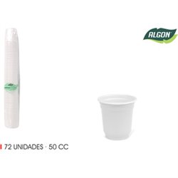 SET-72 VASO CHUPITO PLASTICO 50CC ALGON