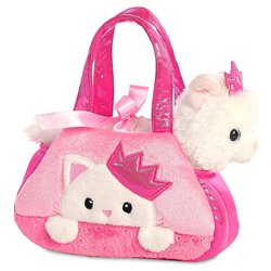 Peluche bolso Fancy Pal Gato Rosa 21cm