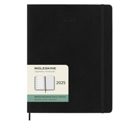 AGENDA 2024 TAPA BLANDA 12 MESES SEMANAL XL (19 X 25 CM) NEGRA MOLESKINE DSB12WN4Y25