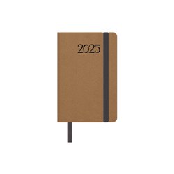 AGENDA 2025 MANHATAN SEMANA VISTA BOLSILLO 8,5 X 13 CM COLOR CAMEL DOHE 12872 - 25