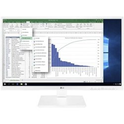 Monitor Profesional LG 24BK55YP-W 23.8"/ Full HD/ Multimedia/ Regulable en altura/ Blanco