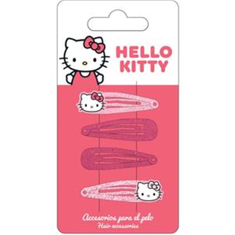 ACCESORIOS PELO CLIPS 4 PIEZAS HELLO KITTY