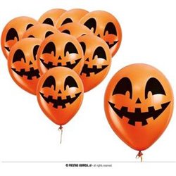 BOLSA 10 GLOBOS NARANJA CALABAZA 30