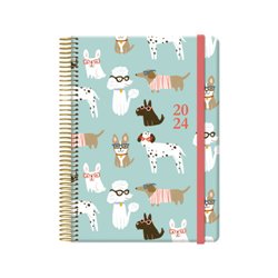 AGENDA 2025 CUTE DÍA PÁGINA 15 X 21 CM MODELO DOG CON 4 HOJAS DE PEGATINAS DOHE 12906- 25