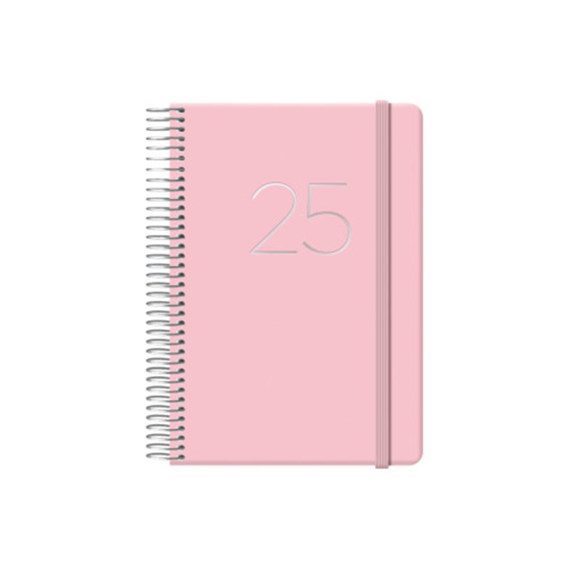 AGENDA 2025 GLOSS DÍA PÁGINA 12,5 X 18 CM ROSA DOHE 12571 - 25